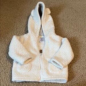 Carter's White Sherpa Baby Jacket